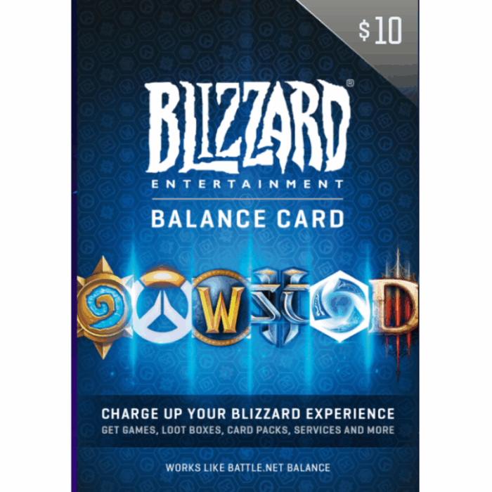 Gift Card Blizzard 10 USD