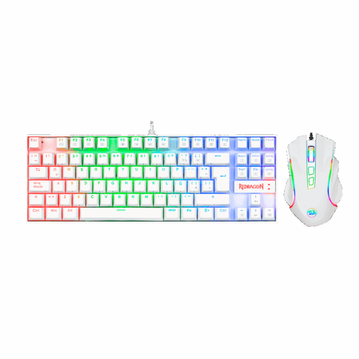 Teclado Mecanico Redragon Kumara K552 Blanco 80%