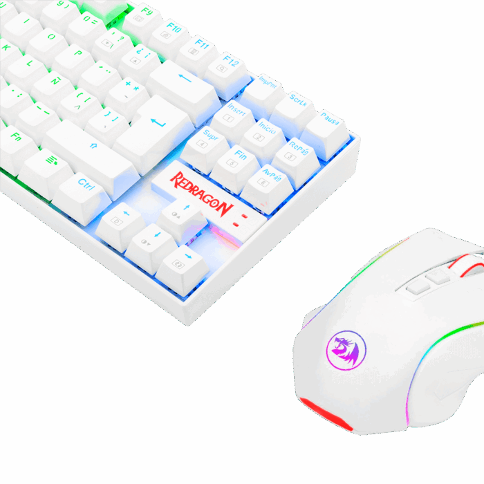 Teclado Mecanico Redragon Kumara K552 Blanco 80%