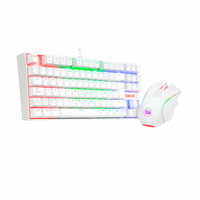 Teclado Mecanico Redragon Kumara K552 Blanco 80%