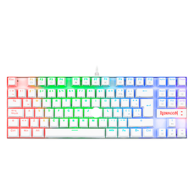 Teclado Mecanico Redragon Kumara K552 Blanco 80%