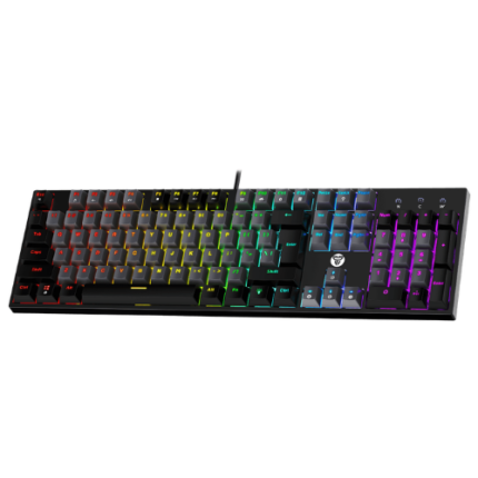 Teclado Mecanico Fantech 100% Gris MK886V2 Switch Azul