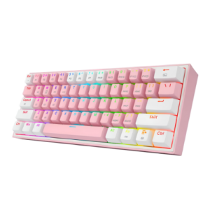 Teclado Mecánico Redragon Fizz K617 RGB Pink