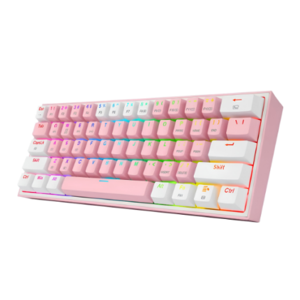 Teclado Mecánico Redragon Fizz K617 RGB Pink